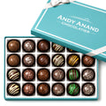 Andy Anand Artisan Dark Chocolate Truffles, 24 pc – Handmade Assorted Flavors, 60% Cocoa Butter, Gourmet Birthday & Holiday Gift Collection
