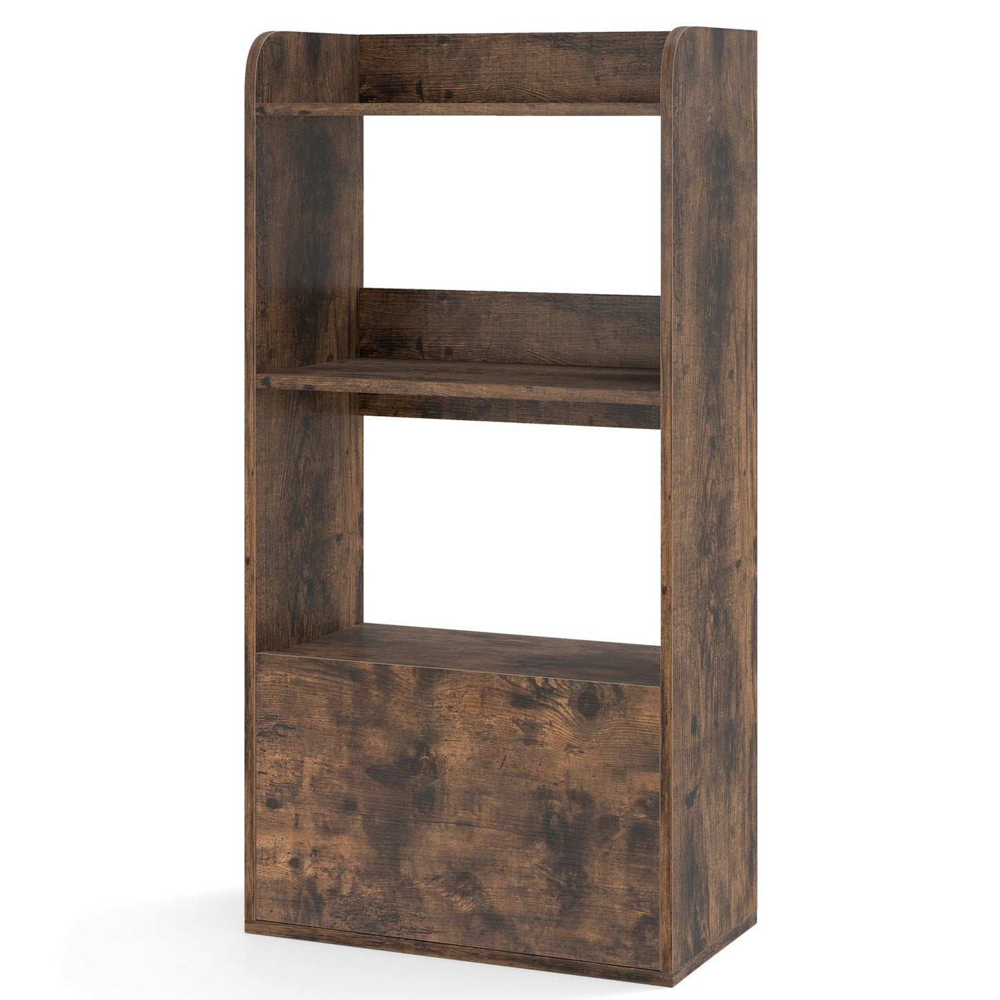 Freestanding Bookshelf with 3-Tier Open Shelf