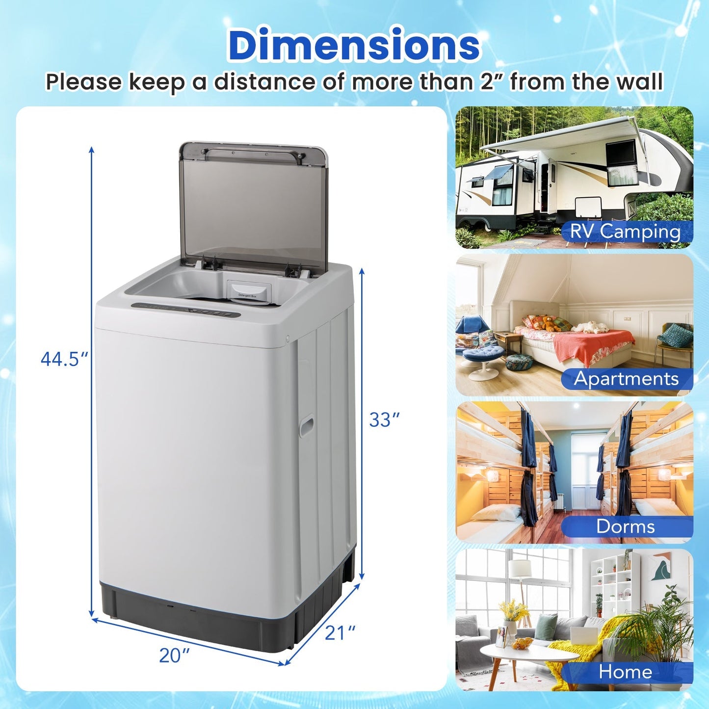 Full-Automatic Washing Machine Washer and Spin Combo