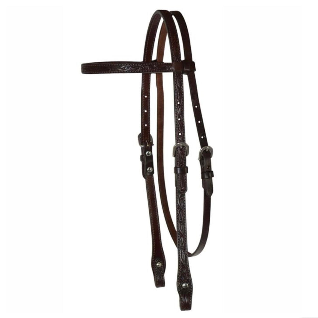 Walnut Floral Headstall | Reinsman