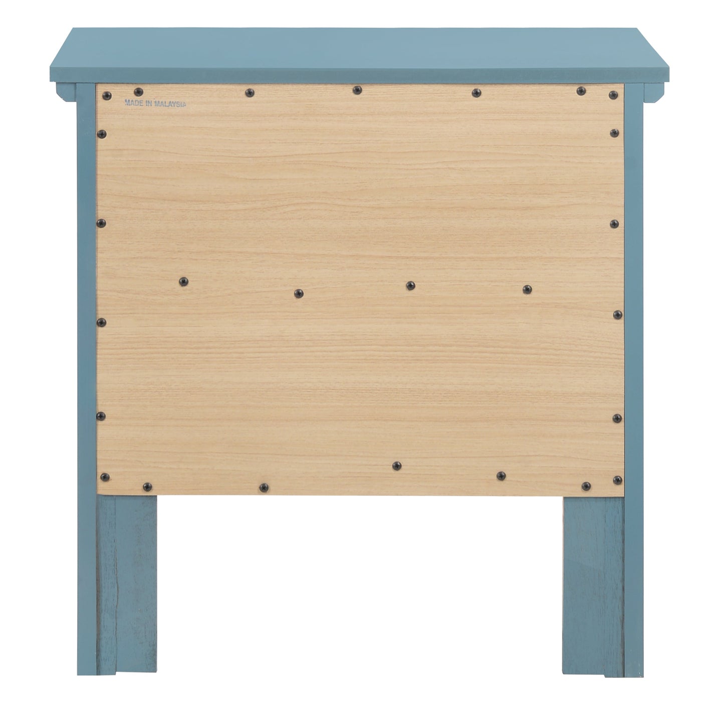 Teal Elegance Nightstand With Drawers
