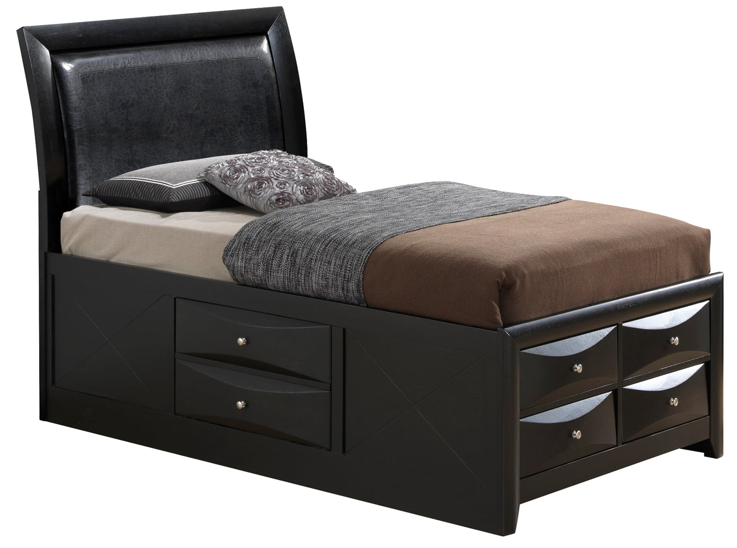 Sleek Twin Storage Bed With Modern Charm