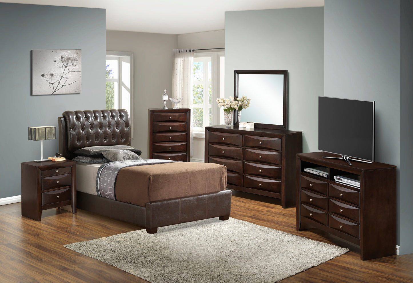 Stylish Contemporary Twin Bed