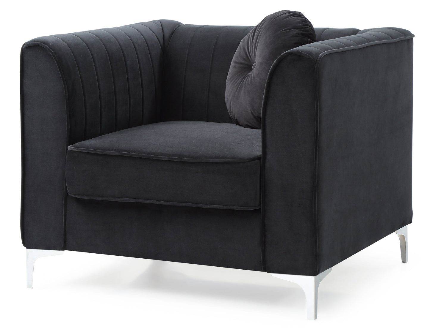 Sleek Modern Sloped Armchair