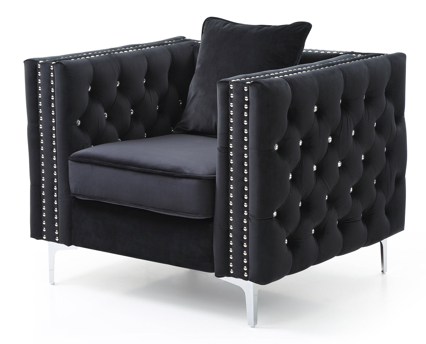 Sleek Contemporary Track Arm Chair
