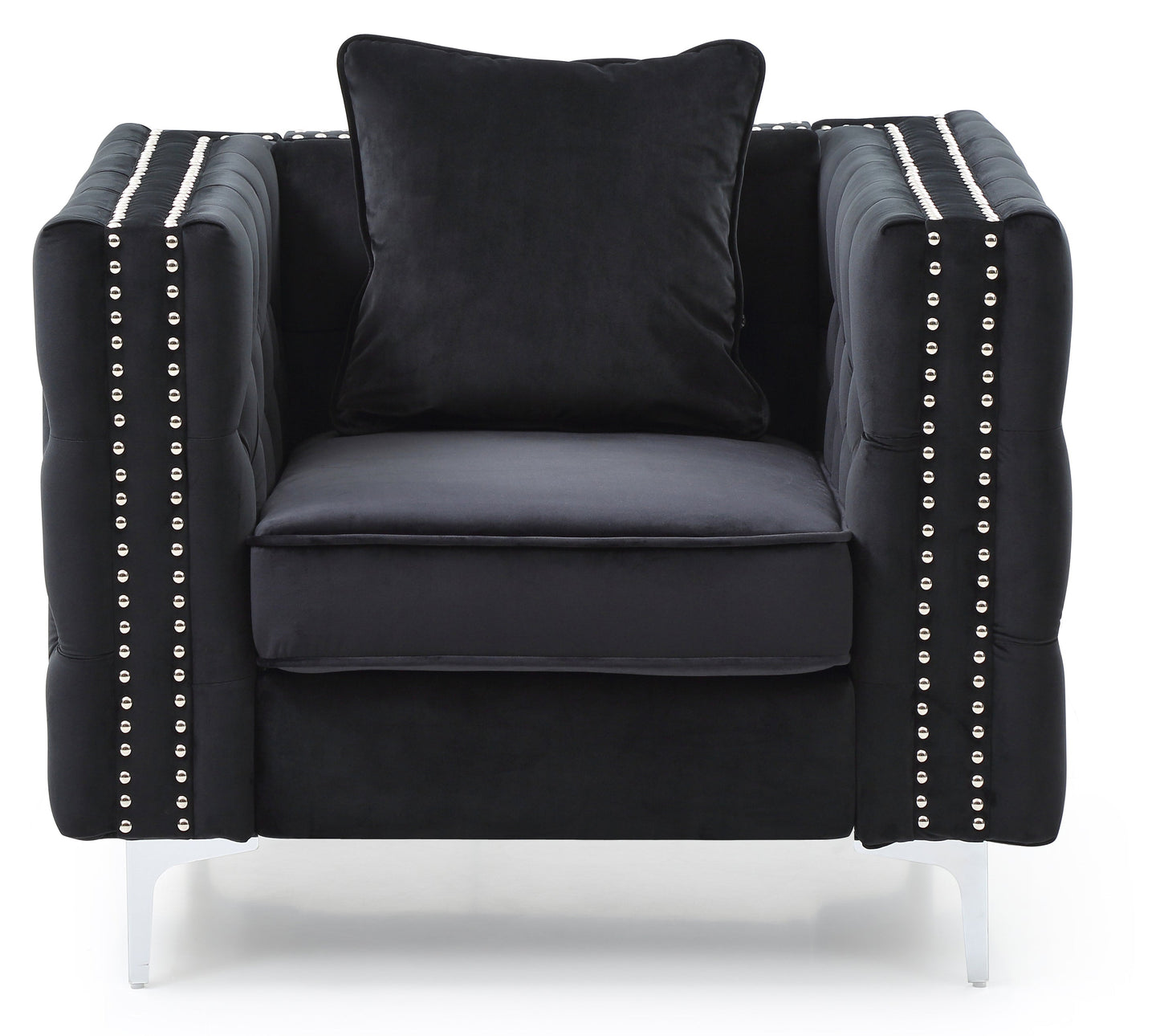 Sleek Contemporary Track Arm Chair