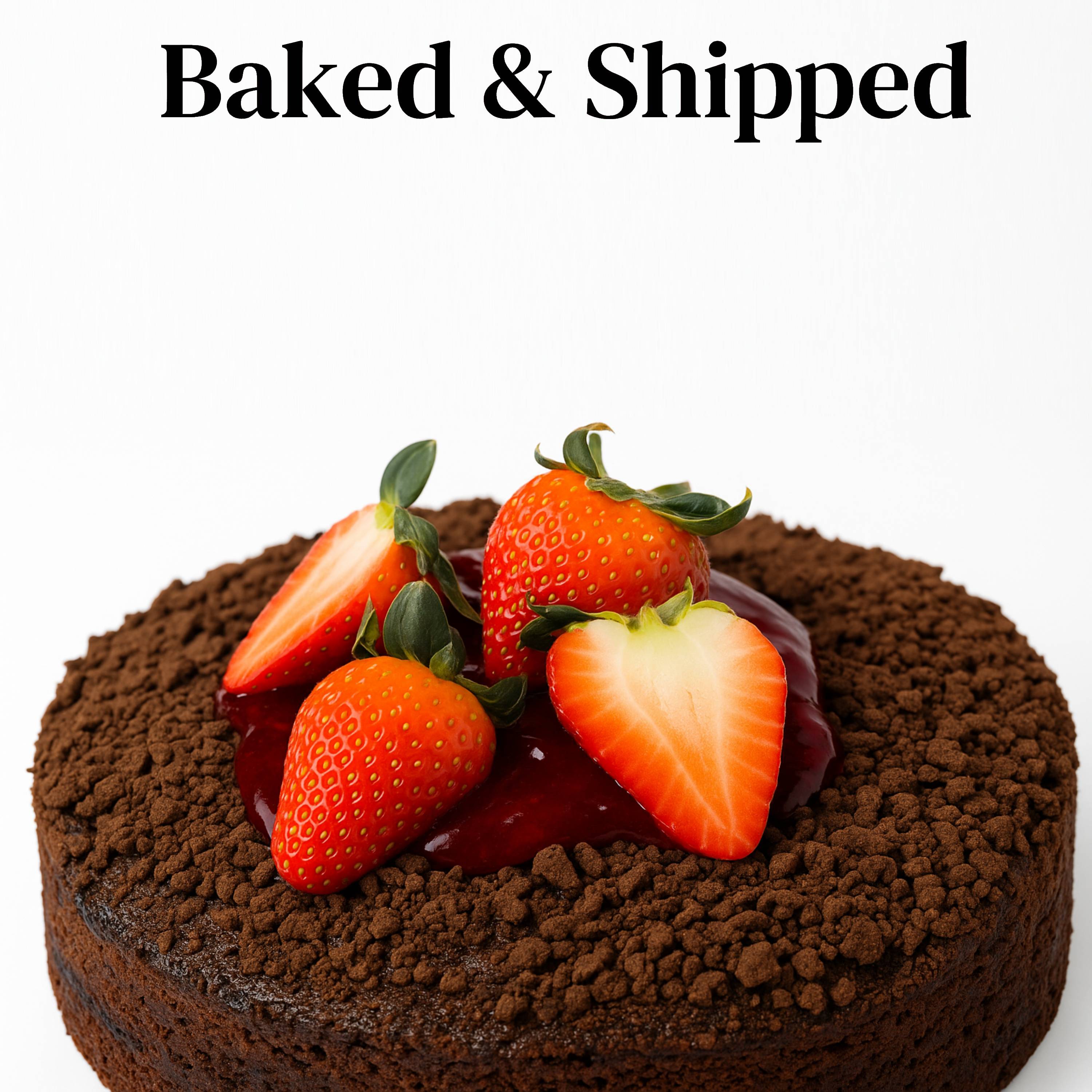 Andy Anand Chocolate Strawberry Cake, 9-Inch, 2.5 lb – Freshly Baked, Rich Chocolate & Strawberry, No Preservatives, Birthday Gift Box