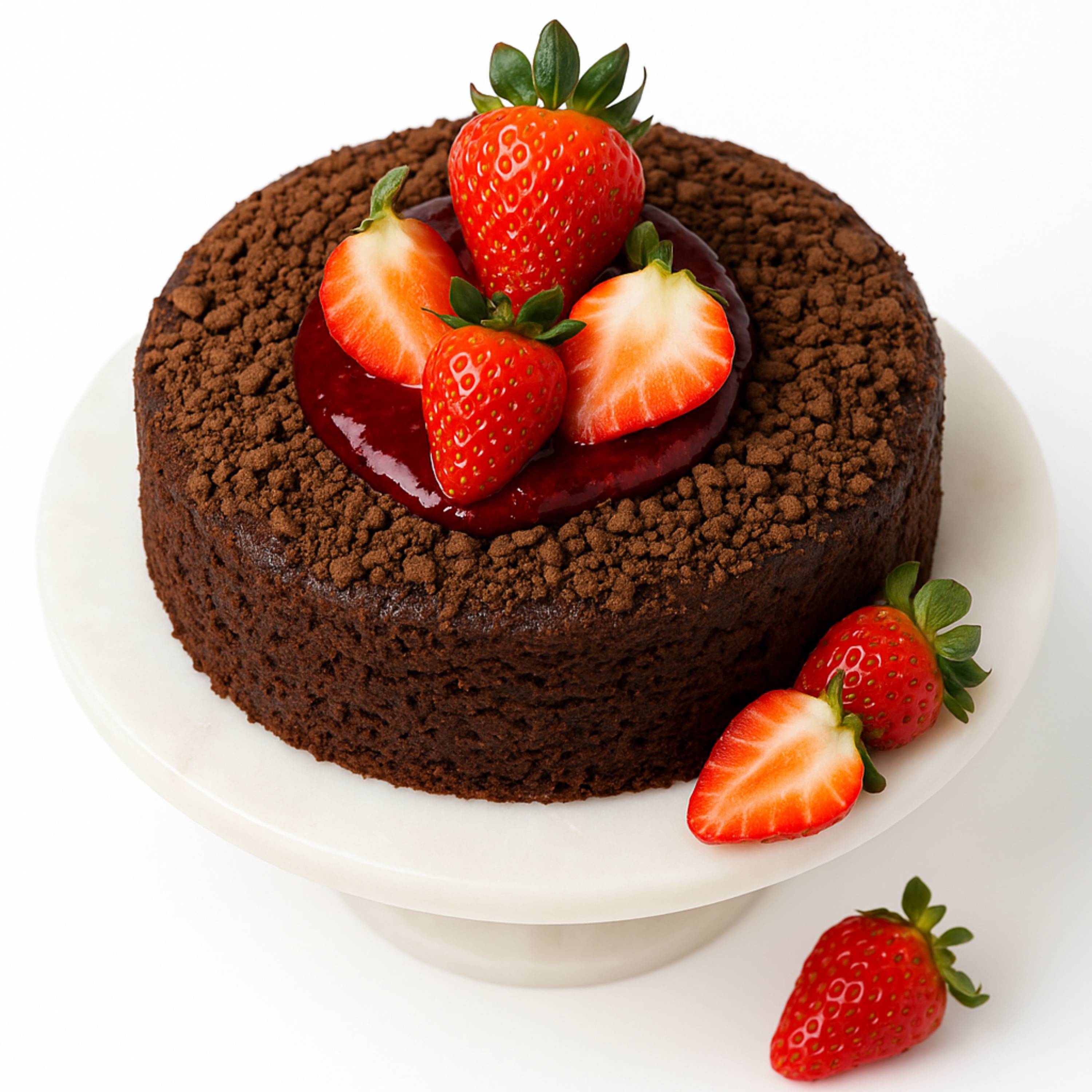 Andy Anand Chocolate Strawberry Cake, 9-Inch, 2.5 lb – Freshly Baked, Rich Chocolate & Strawberry, No Preservatives, Birthday Gift Box