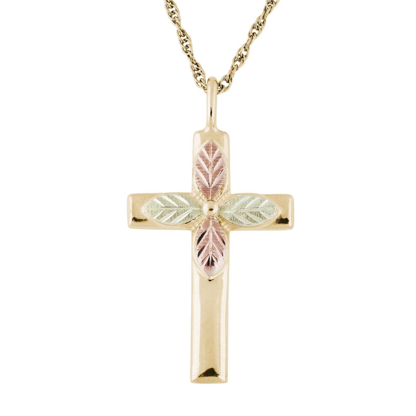 Four Leaf Cross - Black Hills Gold Pendant