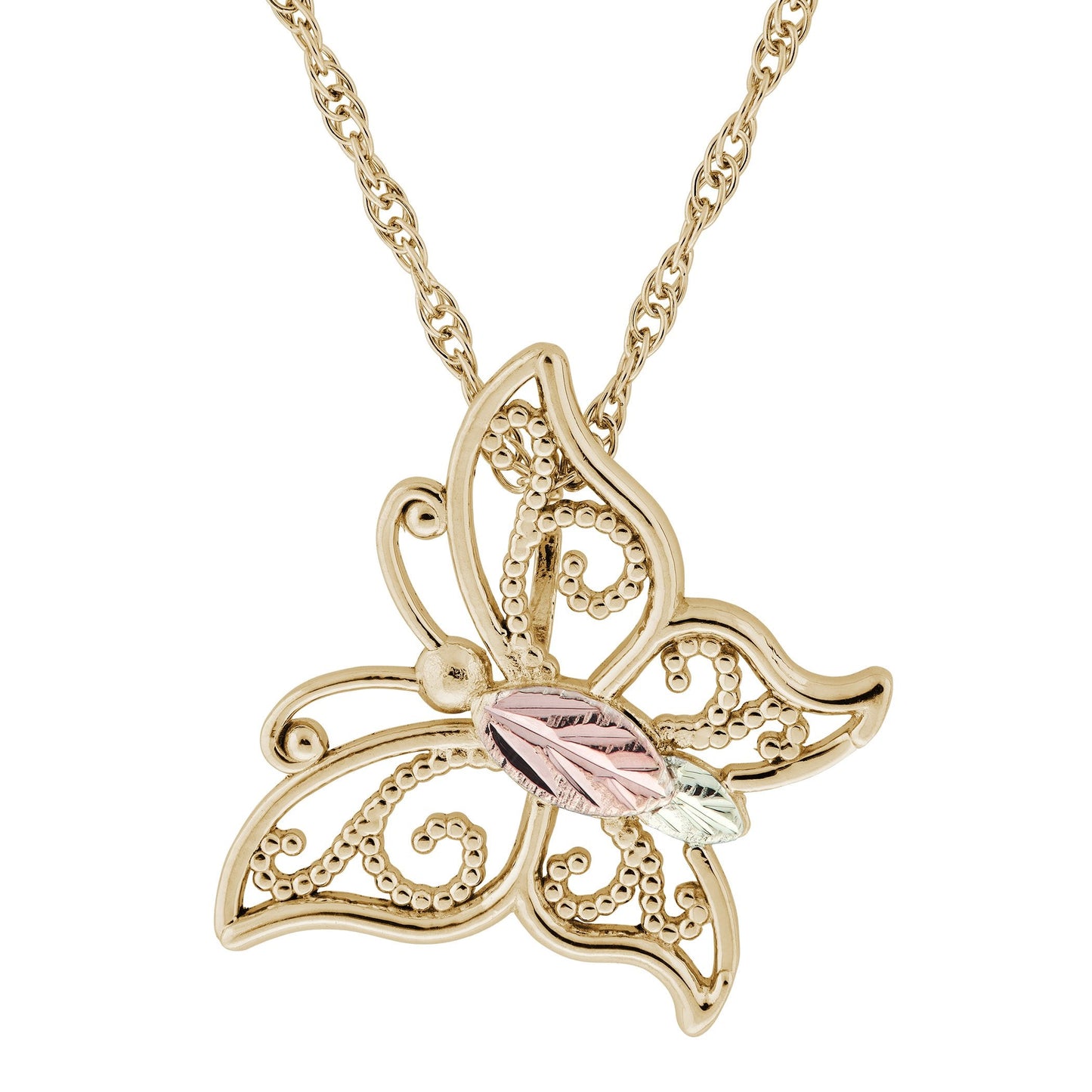 Splendid Butterfly - Black Hills Gold Pendant