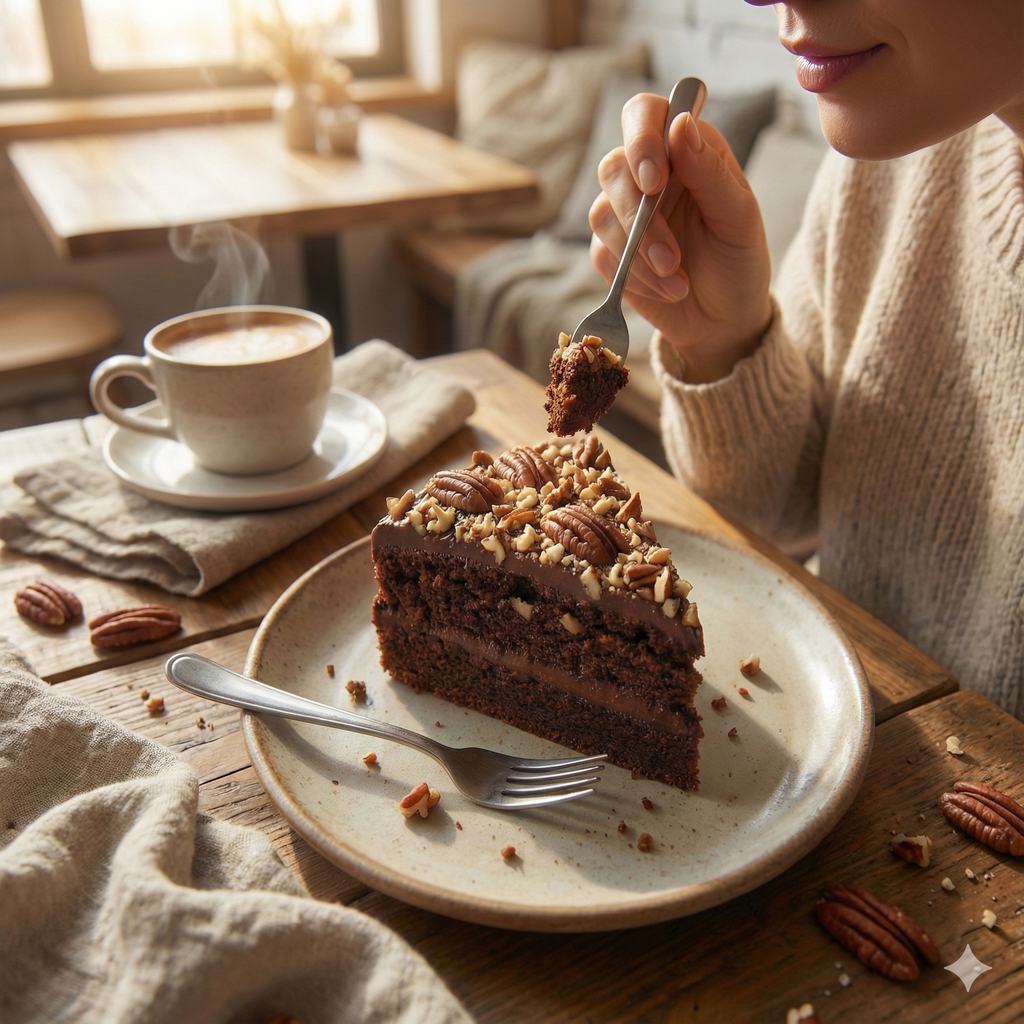 Andy Anand Caramel Pecan Cake, 9-Inch, 2.8 lb – Hand-Baked, Toasted Pecans, Caramel Drizzle, No Preservatives, Birthday & Holiday Gift