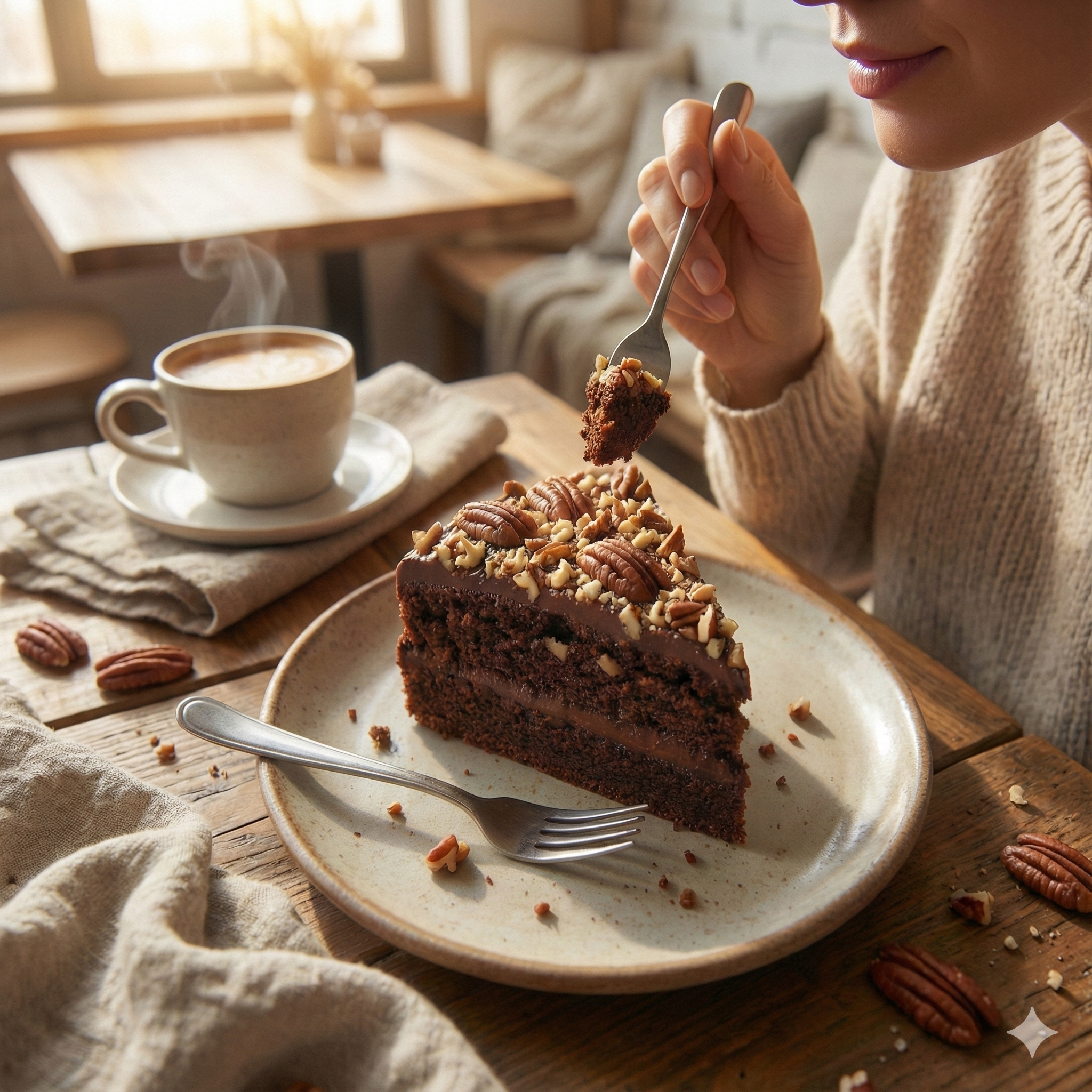 Andy Anand Caramel Pecan Cake, 9-Inch, 2.8 lb – Hand-Baked, Toasted Pecans, Caramel Drizzle, No Preservatives, Birthday & Holiday Gift