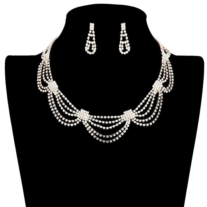 Rhinestone Pave Collar Necklace