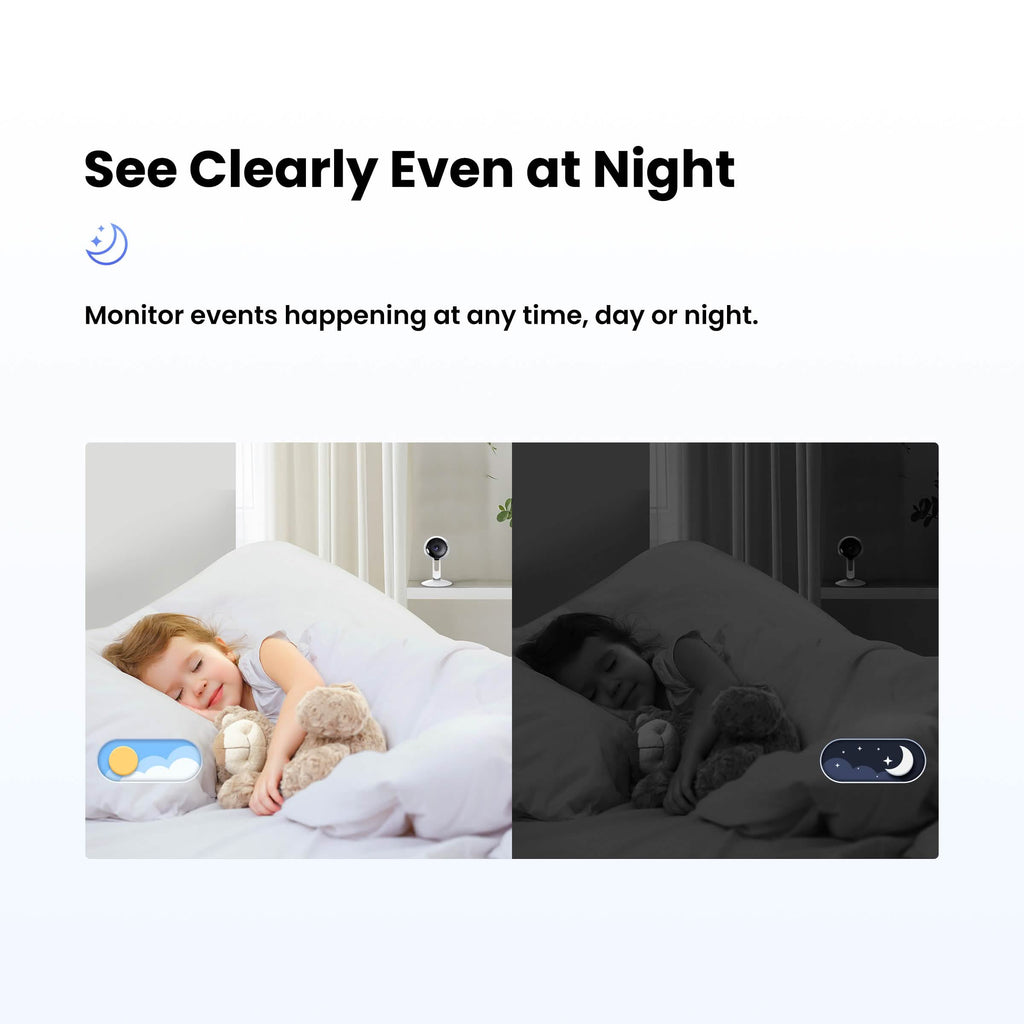 Caméra de sécurité domestique intelligente sans fil 3MP avec IA – Audio bidirectionnel, détection de mouvement, vision nocturne