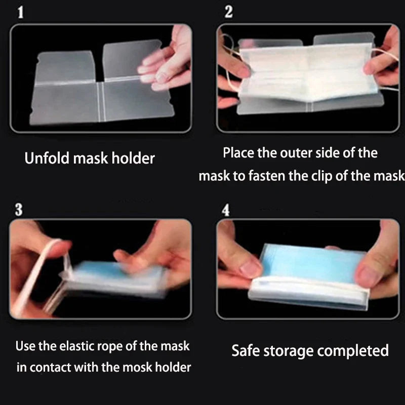 Dustproof Mask Folder Container Foldable Face Masks Folder Clip Safe Pollution Disposable Mask Storage Case Box Organizer