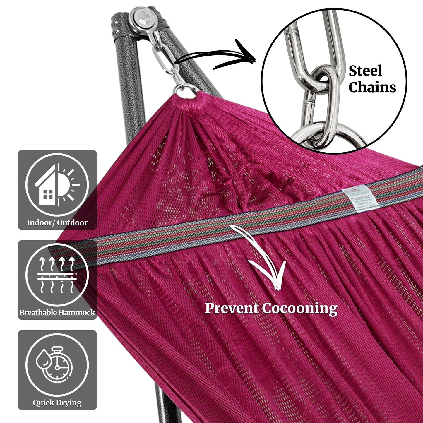 Universal Hammock with Medium Size Stands