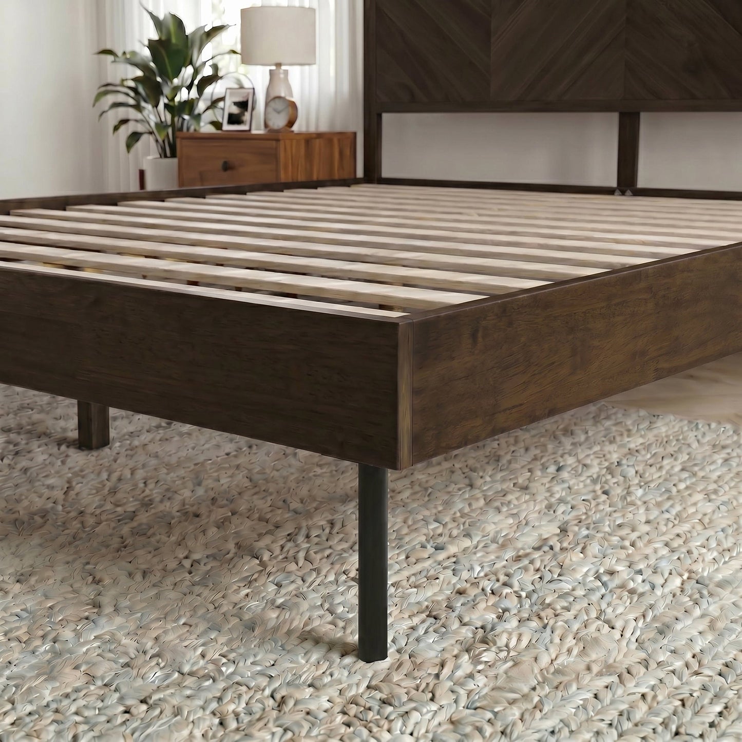 Alander Solid Wood Bed Frame