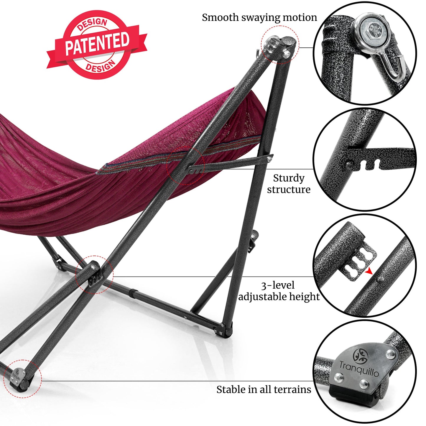 Universal Hammock with Medium Size Stands