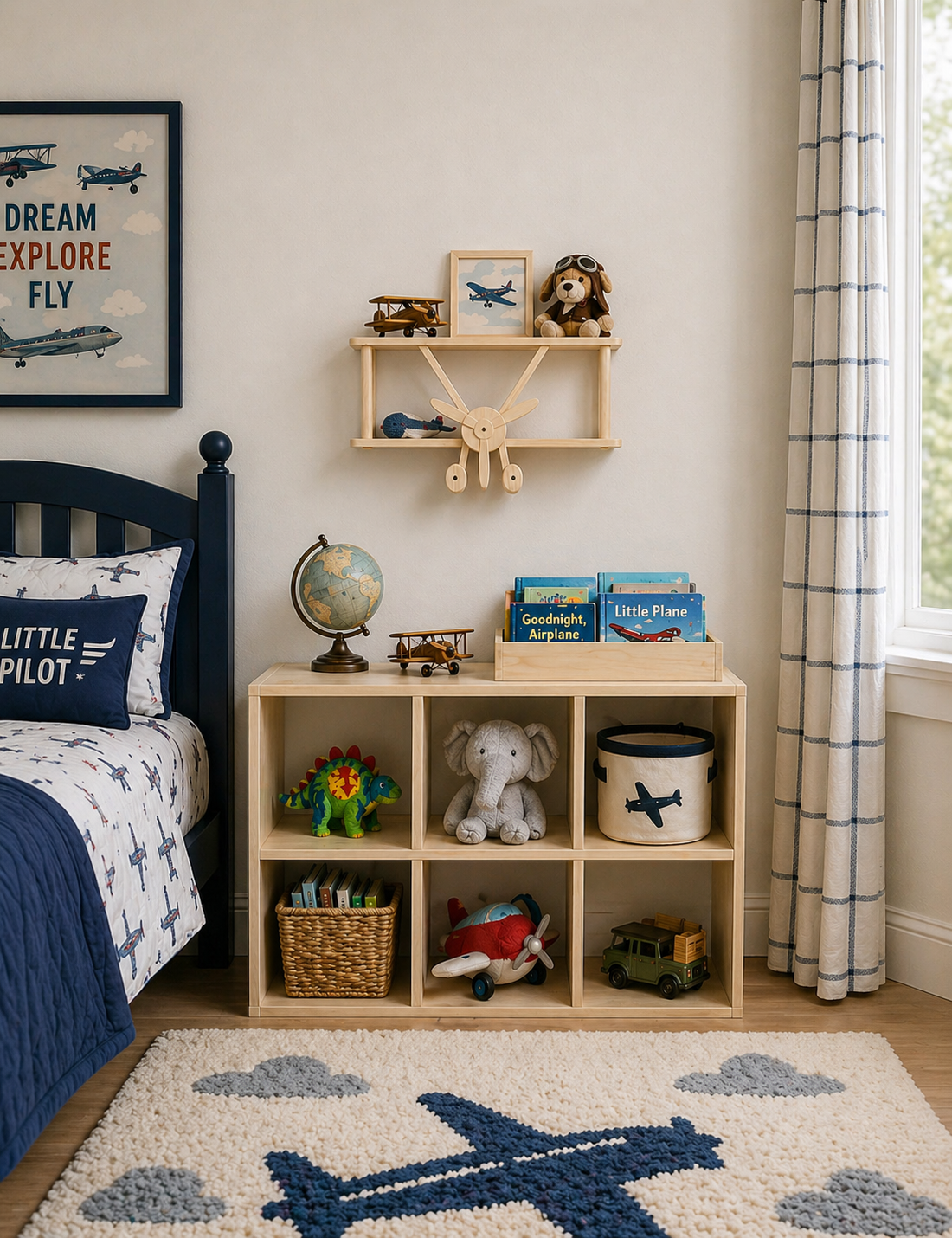 HUGHES- Airplane Wall Shelf
