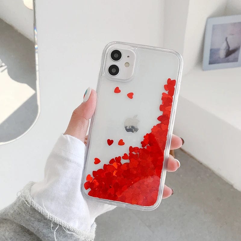 Heart Falling Rain iPhone Case