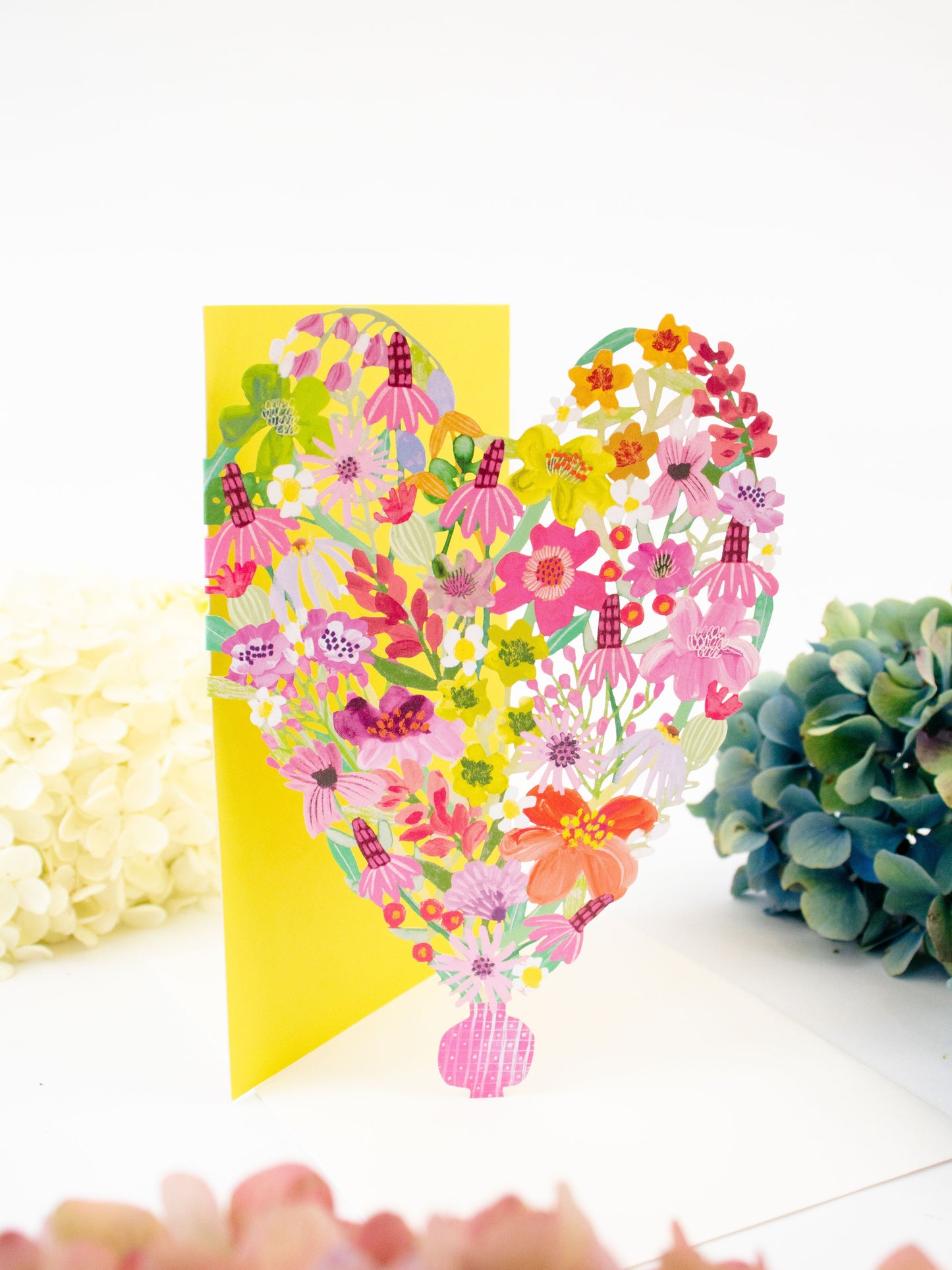Heart Bouquet Laser-Cut Blank Card