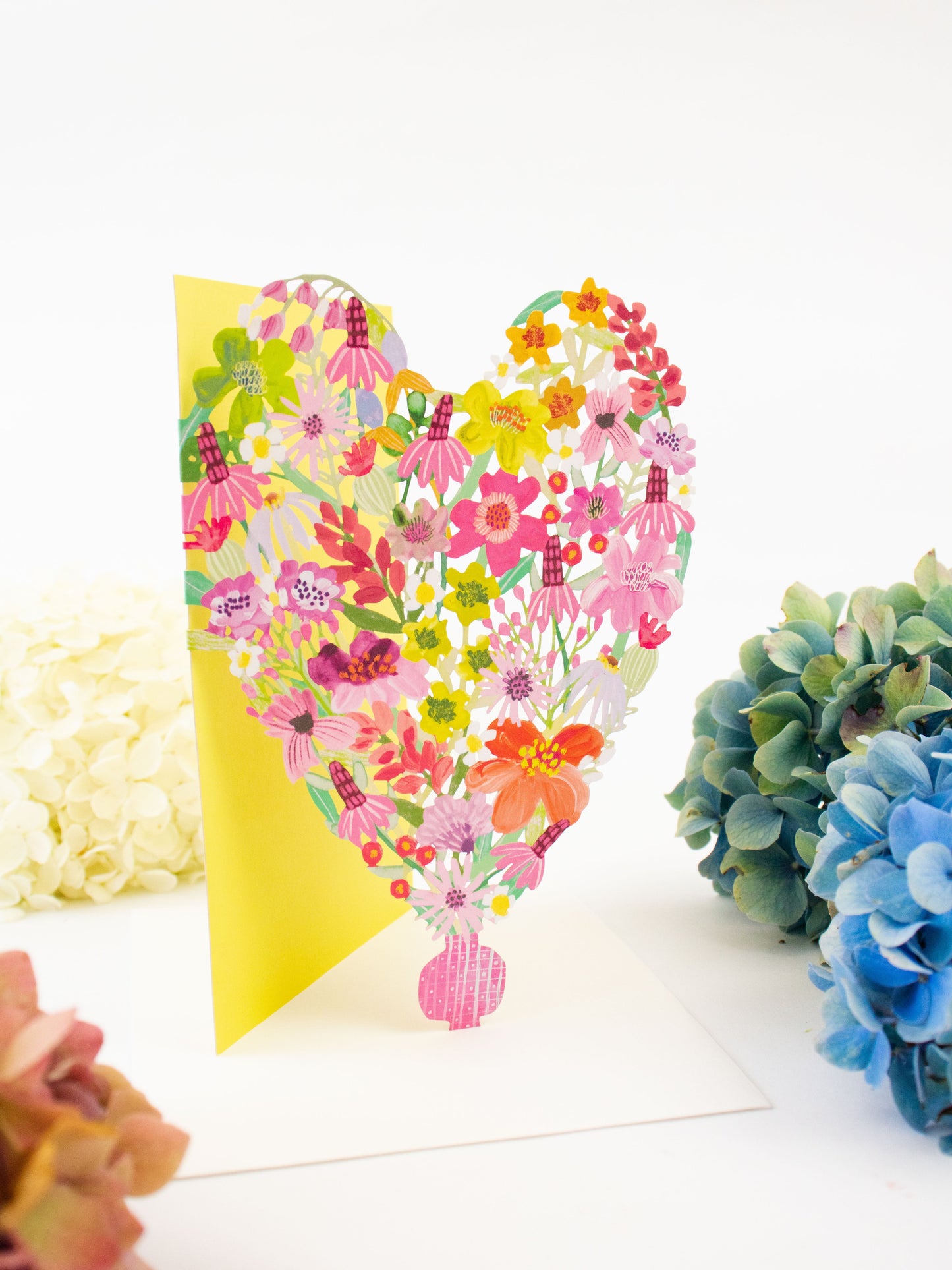 Heart Bouquet Laser-Cut Blank Card