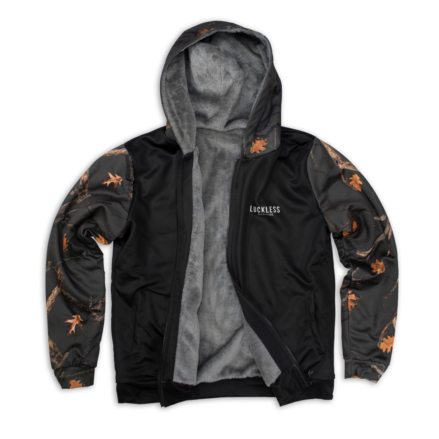 Midnight Camo Heavy Zip Fleece Hoodie
