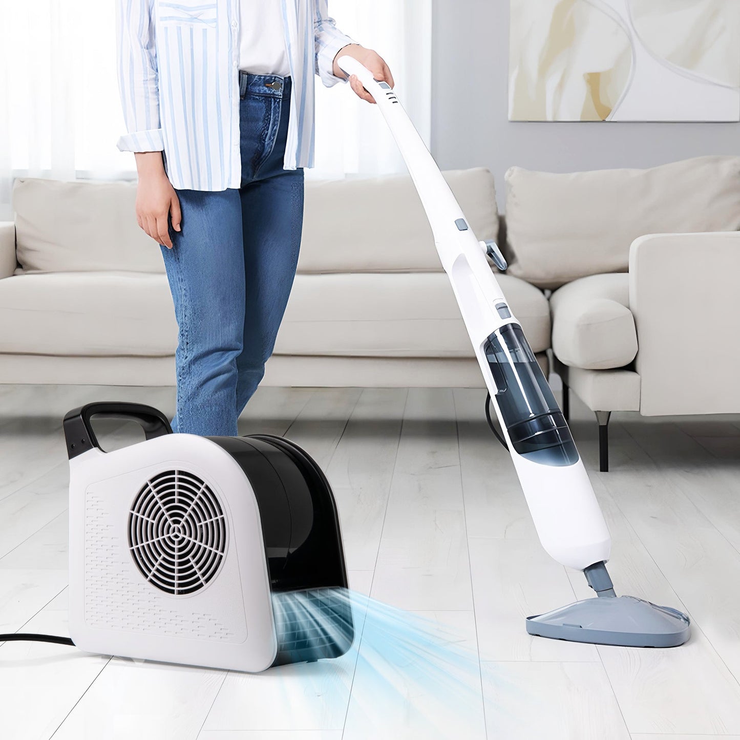 High Velocity Blower Fan Utility Air Mover with 3 Speeds and 185° Pivoting Head