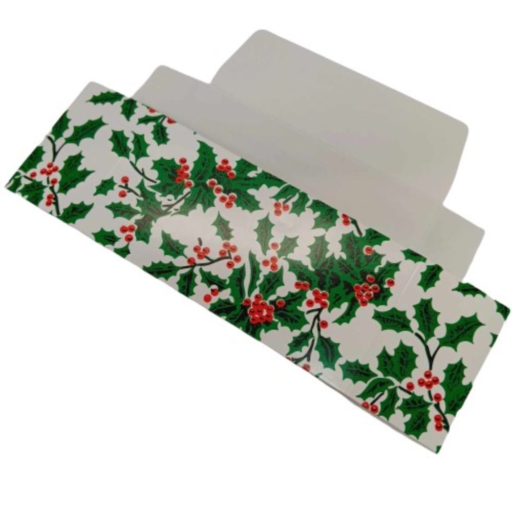 Kit de 12 boîtes à bonbons « Holly » de 1/2 lb – 12 boîtes, 12 coussinets et 12 rubans à boucle dorés