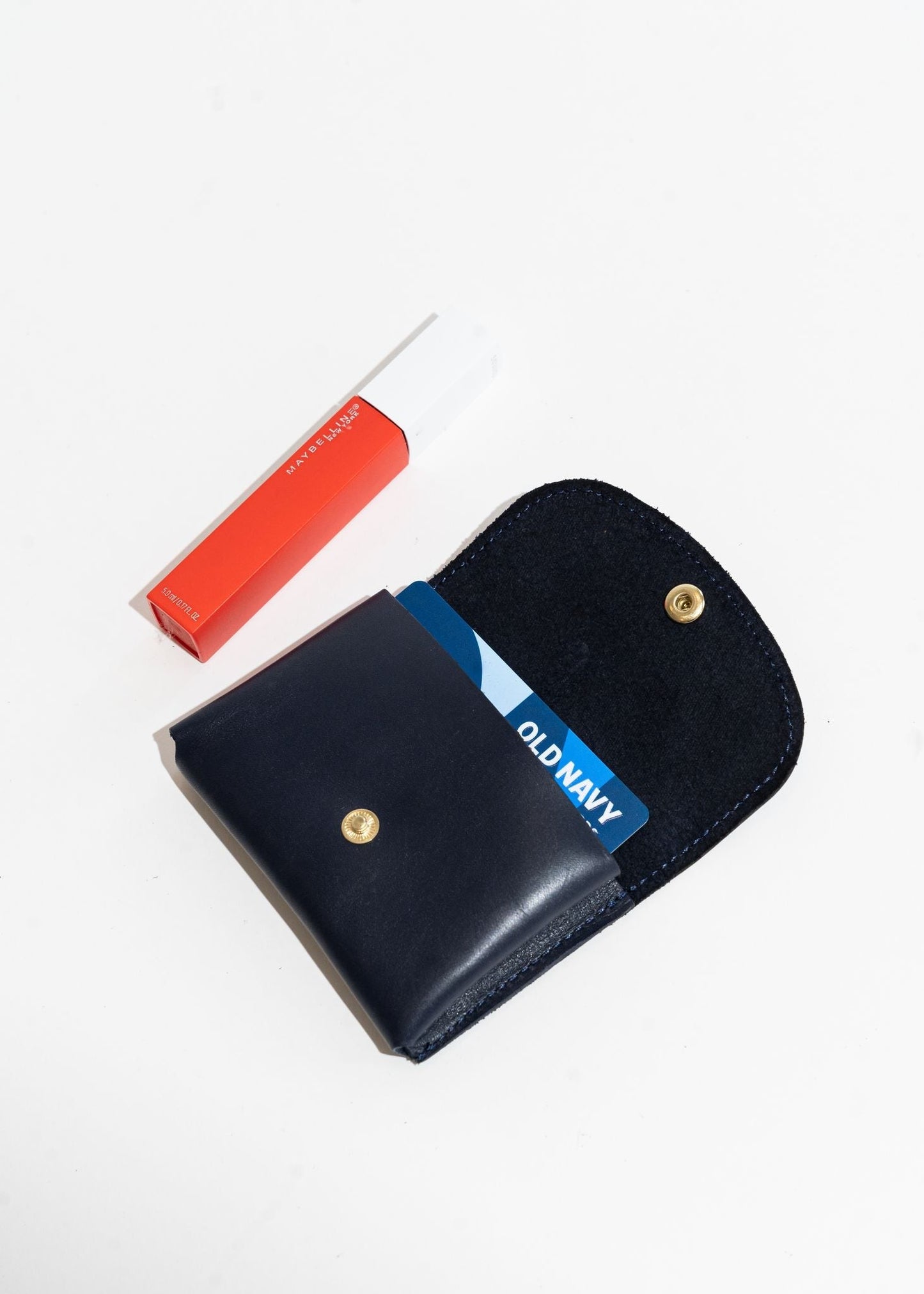 Ida Mini | Navy Leather Card Holder Wallet