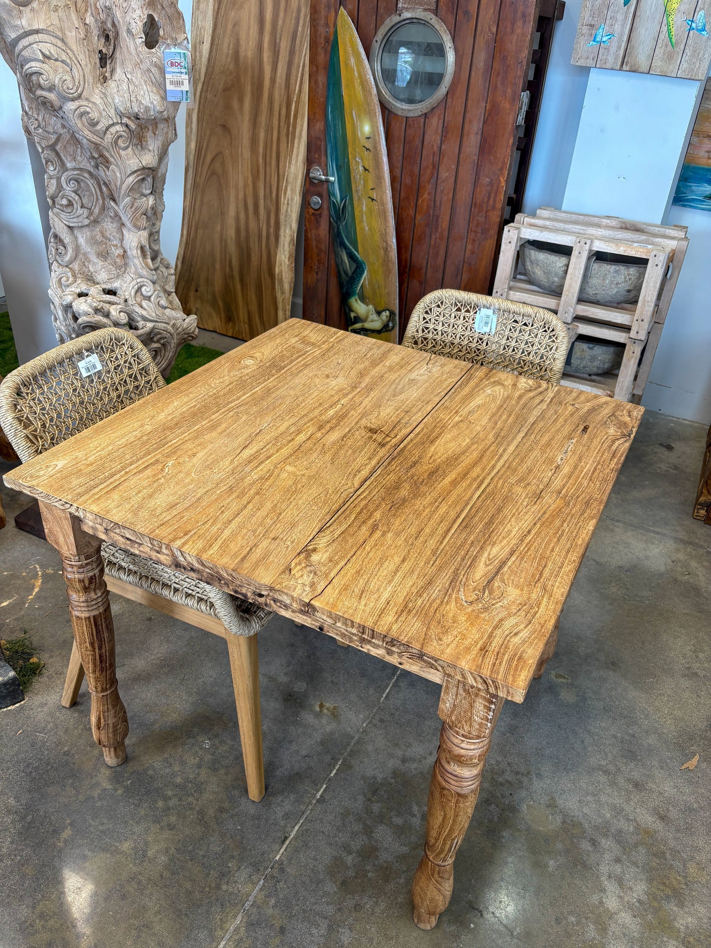 Teak Stained Kitchen Table