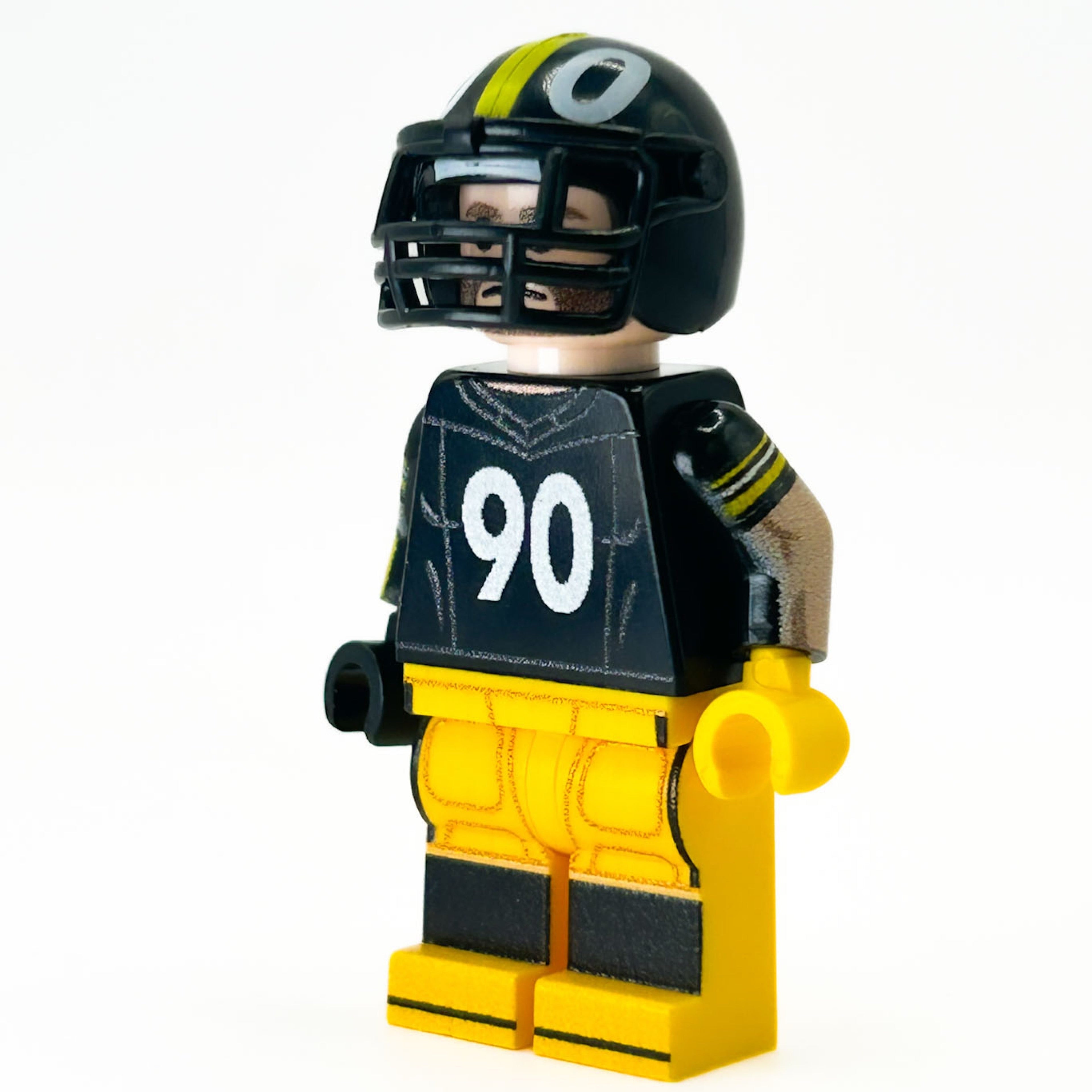 #90 LB ピッツバーグフットボール選手ミニフィグ LEGOパーツ使用 - B3 Customs