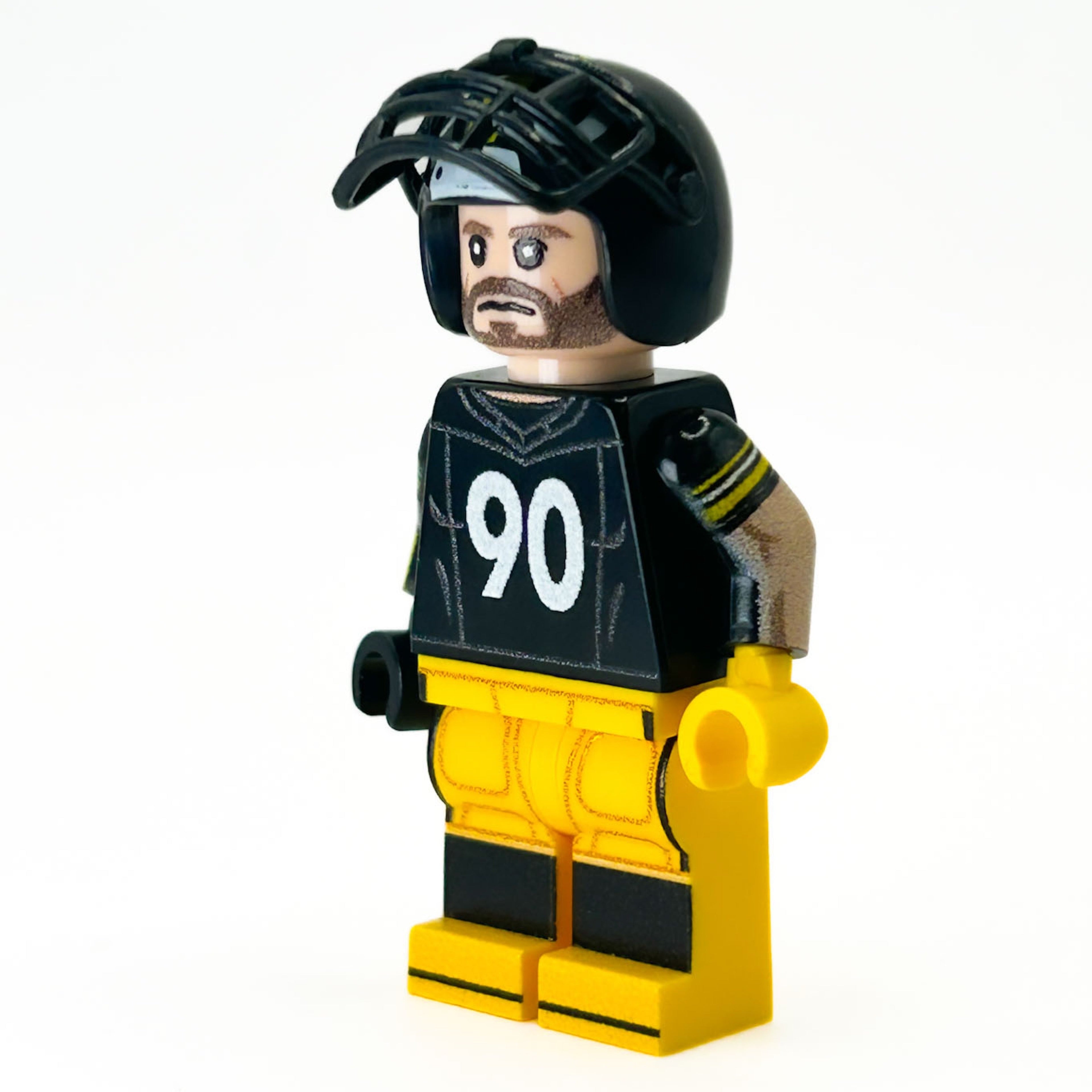 #90 LB ピッツバーグフットボール選手ミニフィグ LEGOパーツ使用 - B3 Customs