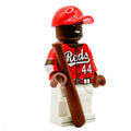 #44 Figurine de joueur de baseball de Cincinnati en pièces LEGO - B3 Customs