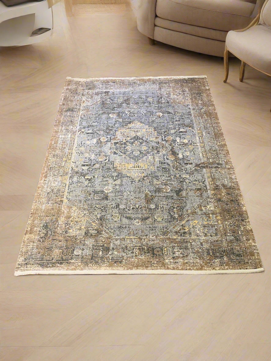 Persian-Inspired. Modern Defined. Turkish Made Rug, size 5' 2" x 7' 7"