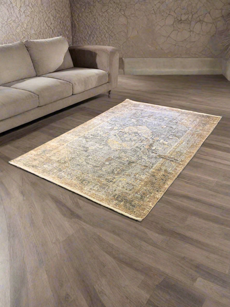 Persian-Inspired. Modern Defined. Turkish Made Rug, size 5' 2" x 7' 7"(O) cintemperory