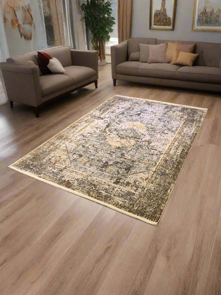 Persian-Inspired. Modern Defined. Turkish Made Rug, size 5' 2" x 7' 7"