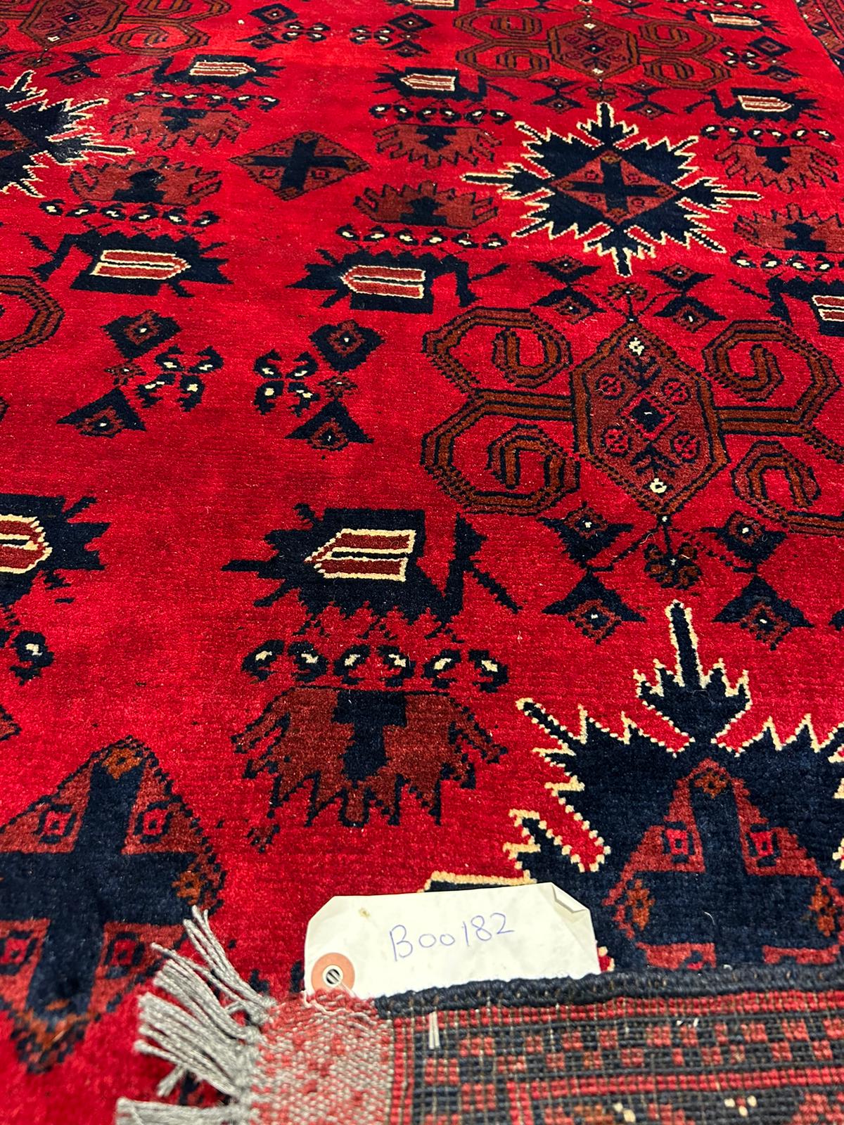 Terkaman Tribal Afghan Oriental Rug, size 4' 2" x 6' 7"
