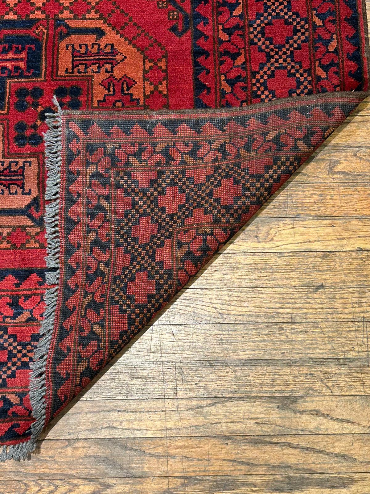 Terkaman Tribal Afghan Oriental Rug, size 5" x 6' 8"