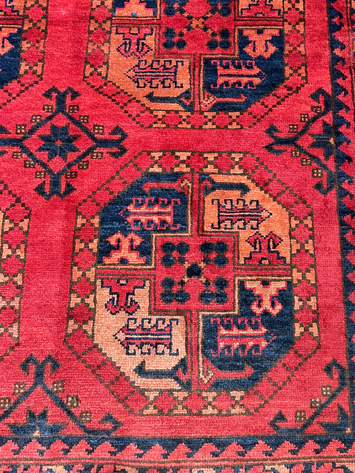 Terkaman Tribal Afghan Oriental Rug, size 5" x 6' 8"