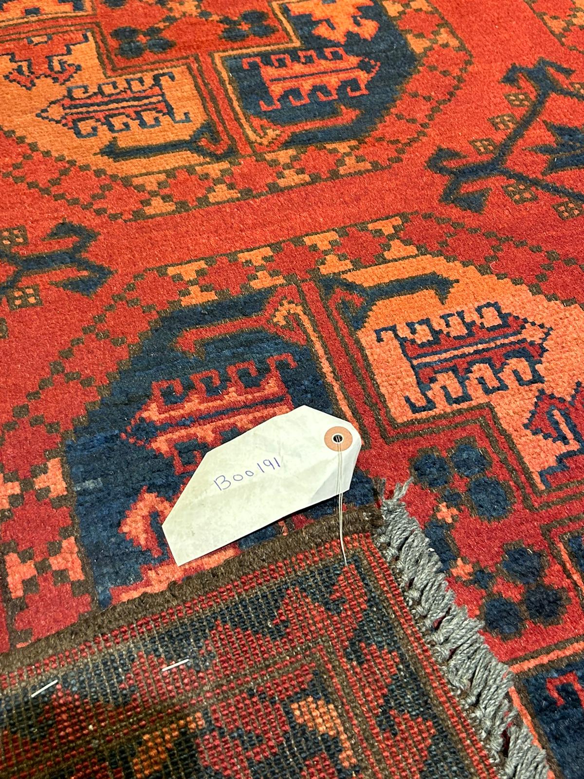 Terkaman Tribal Afghan Oriental Rug, size 5" x 6' 8"
