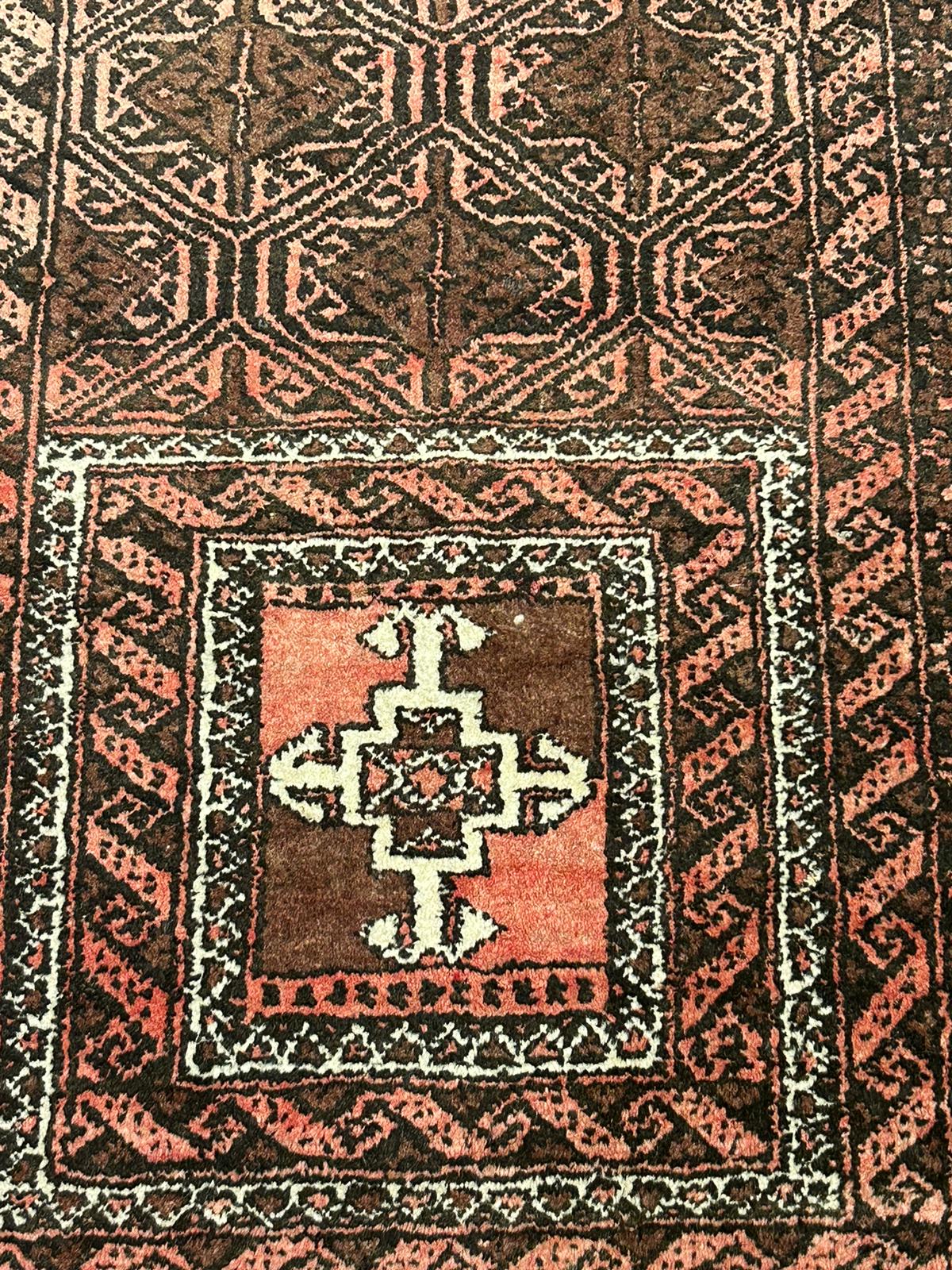 Terkaman Tribal Baluch Oriental Rug 4" x 7"(A)
