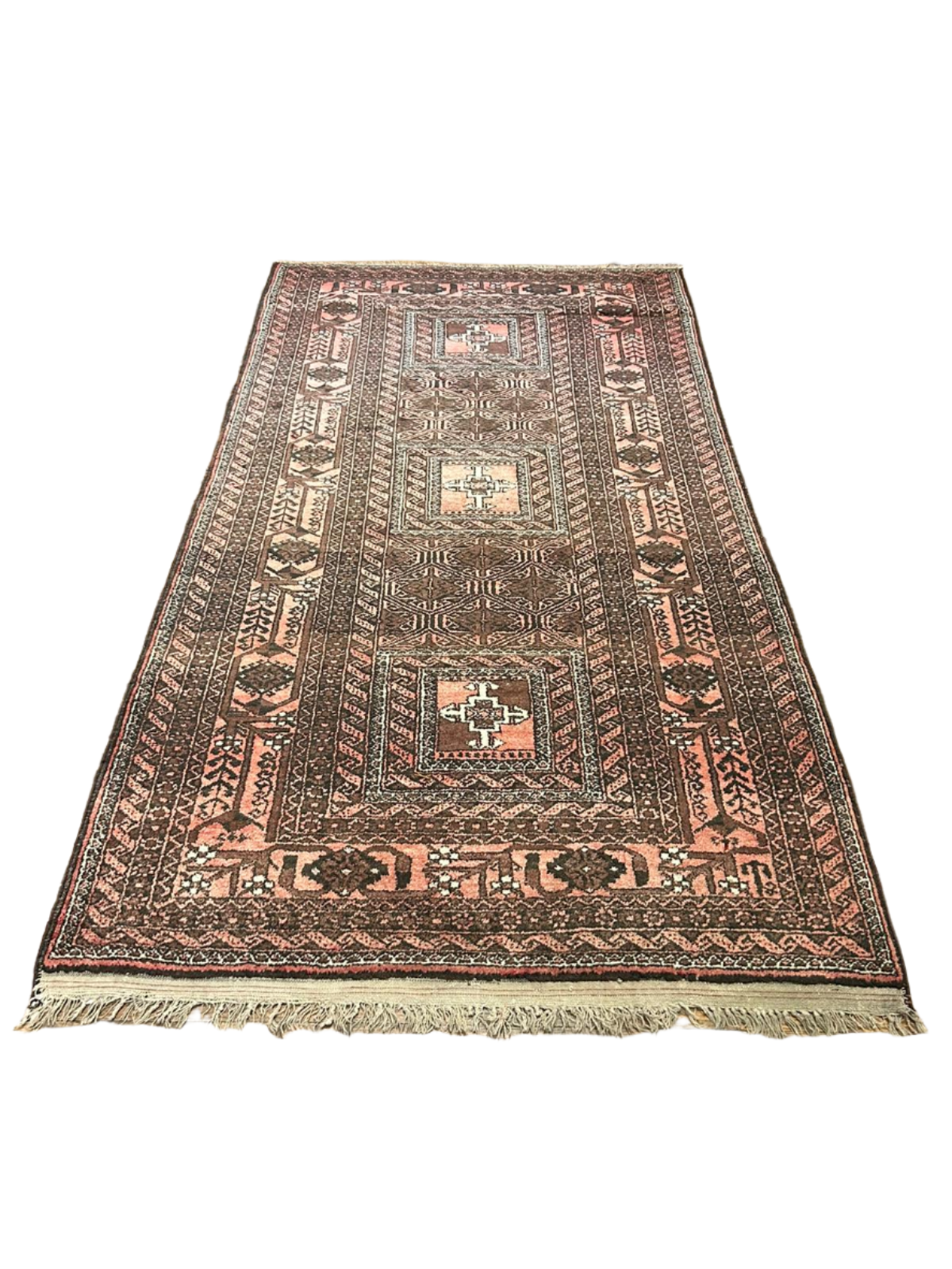 Terkaman Tribal Baluch Oriental Rug 4" x 7"(A)