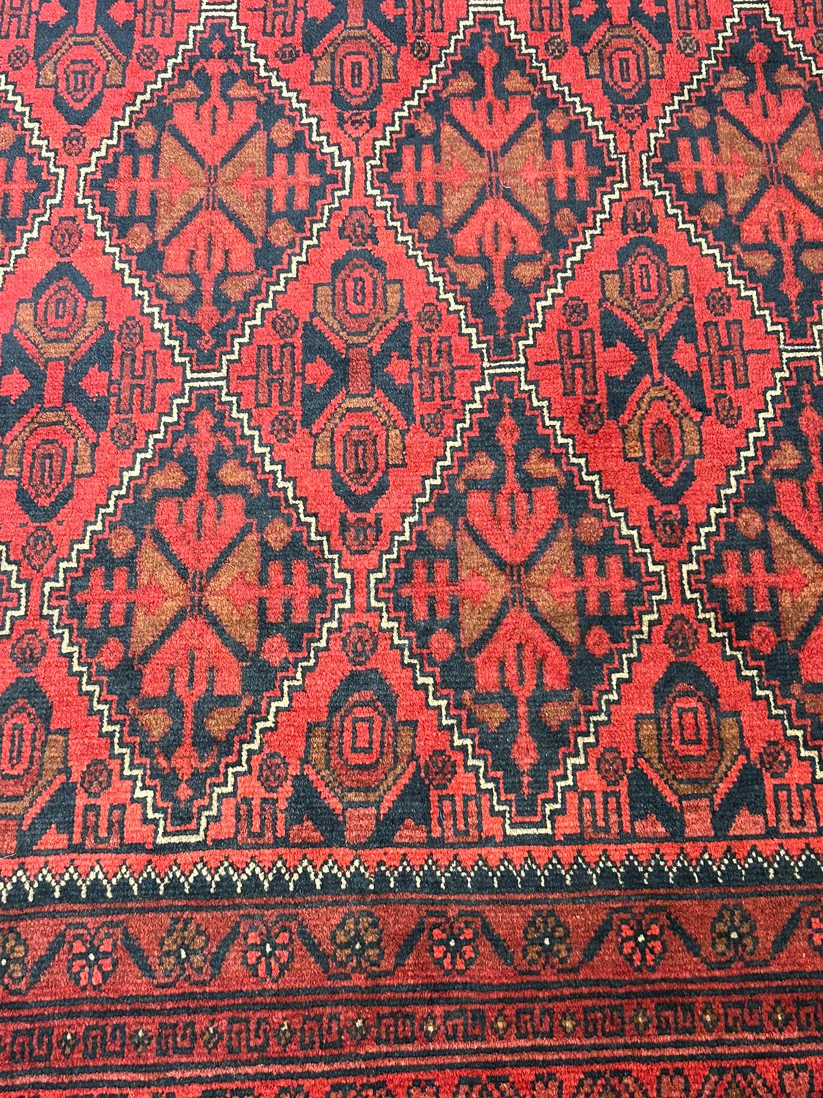 Terkaman Tribal Afghan Oriental Rug, size 5" x 6' 8"