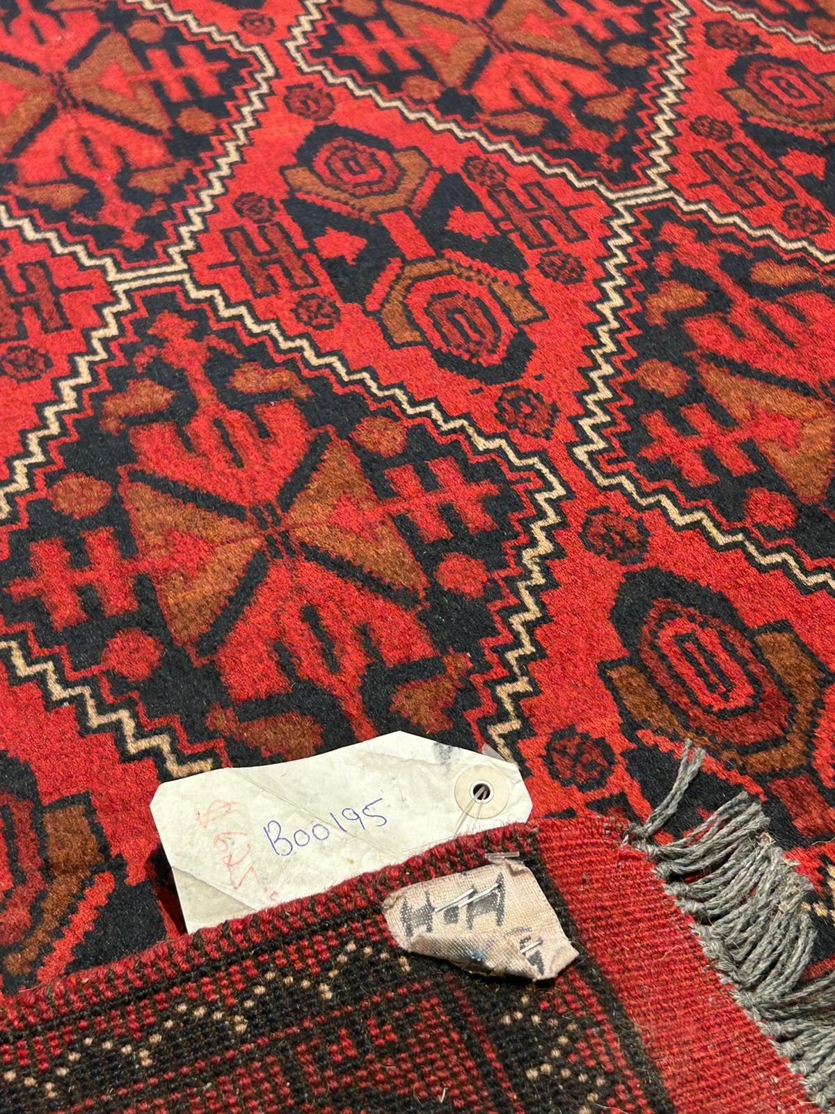 Terkaman Tribal Afghan Oriental Rug, size 5" x 6' 8"