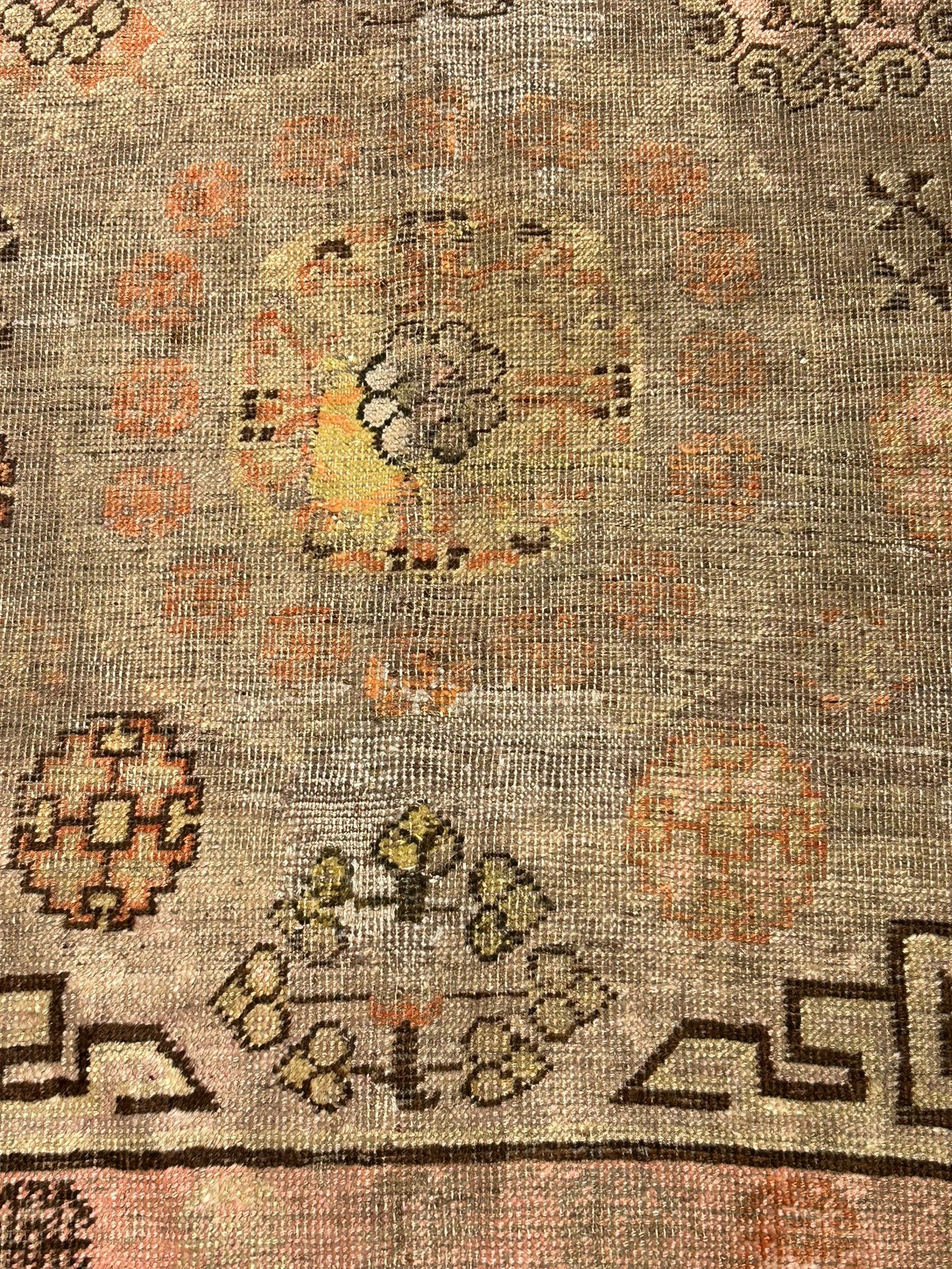 Antique Khotan Samarkand Rug, circa 1910's, size 4' 5" x 8"