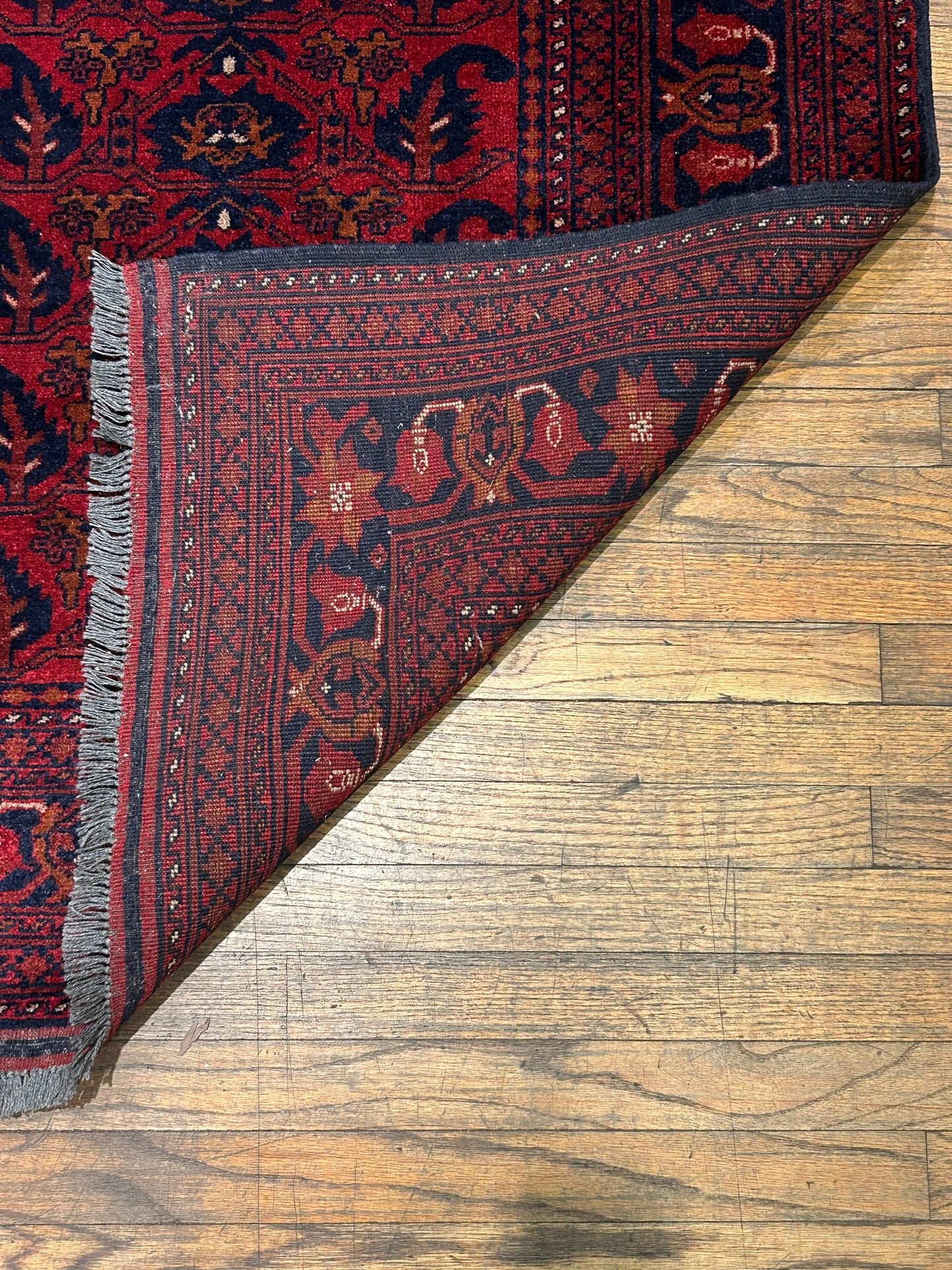Terkaman Tribal Afghan Oriental Rug, size 5" x 6' 4"