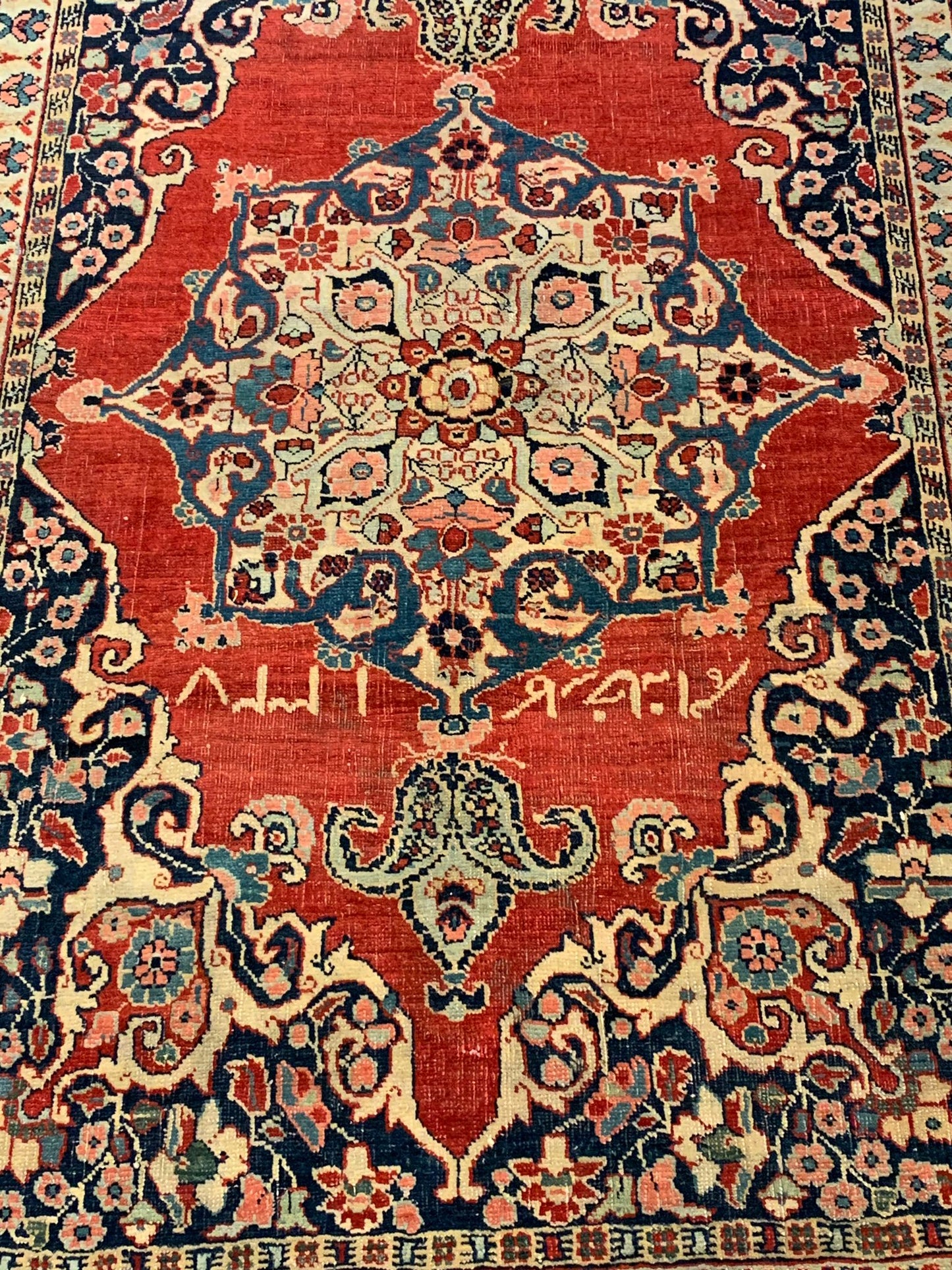 Timeless Beauty, Woven by Hand. Antique Persian Sarouk  Rug, size 4' 3" x 6' 2"(F)