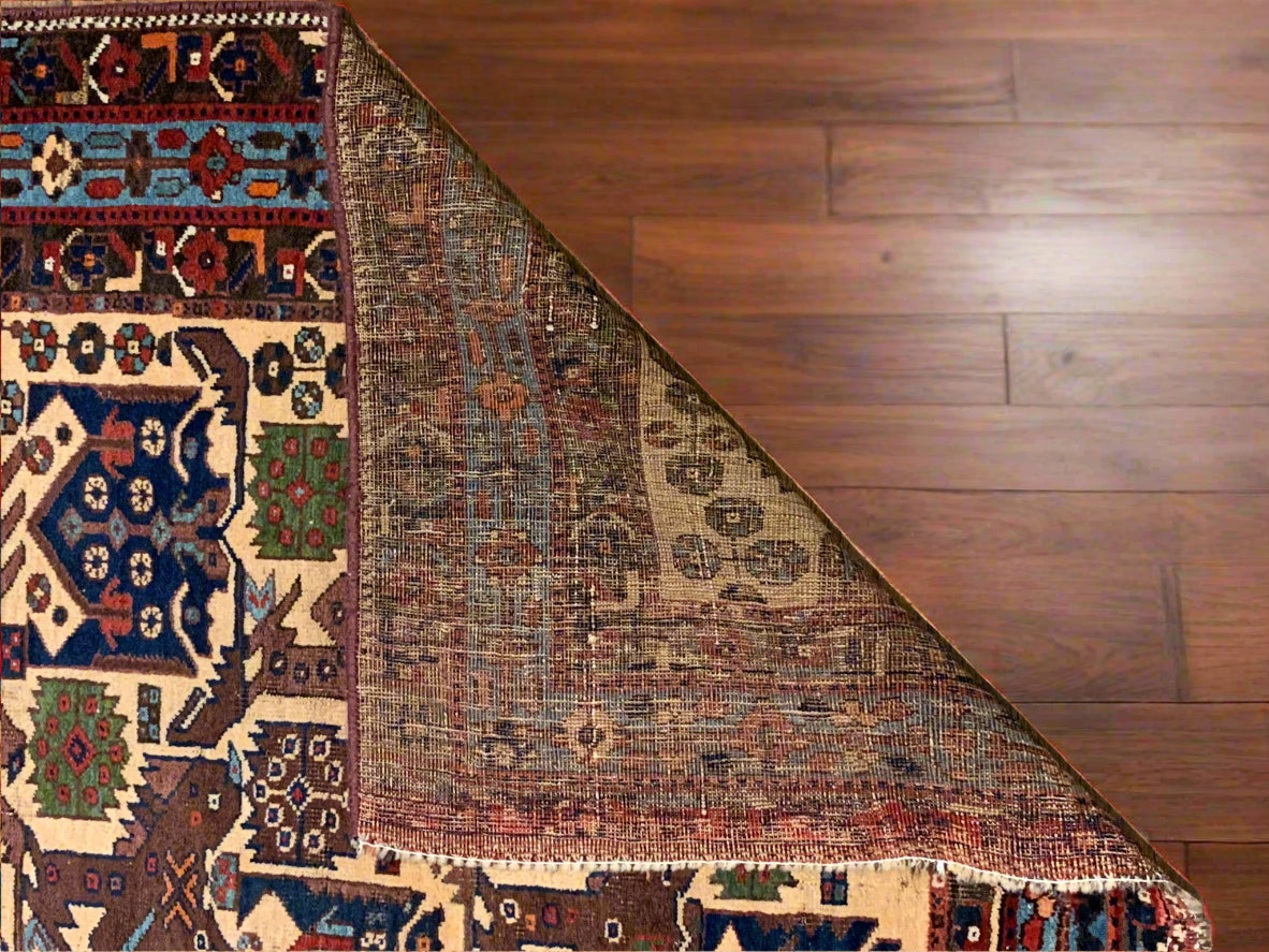 Timeless Beauty, Woven by Hand. Antique Persian Afshar Rug, size 5' 2" x 6' 2"  (F)