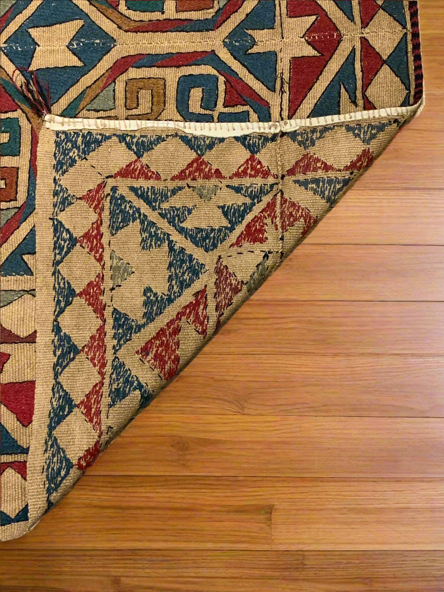 Afghan Kilim Handwoven flatweave Rug – size 4' 5" x 7' 8"